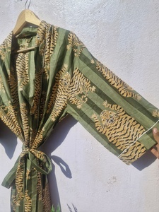 Robe Kimono en Coton Imprimé Tigre pour Femme, Cache-maillot de Plage Léger, Peignoir Décontracté, Robe Cache-cœur - Product Image 4