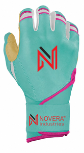 Professional Manufacturer High Quality Leather Baseball Batting Gloves Anti-Slip Standard Fit Customized Colors Logo <b>Hook</b> Loop - Product Image 6