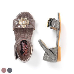 OZKIZ Korean Kids Premium Sandals F20 <b>Open</b> Toe Summer Fashion for Girls 2-7 Years Solid Pattern Wholesale - Product Image 1
