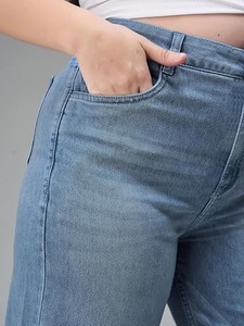 Womens Faded-Blue Regular <b>Boot</b> Cut Jeans Eco-Friendly Denim Casual Weekend Fashion Neutral Beige Modern Outfits - Product Image 6