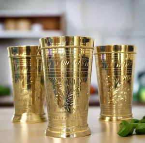 Copas de latón elegantes de diseño clásico con acabado dorado brillante, copas de vino duraderas para bar y uso doméstico, hechas a mano, de buena calidad. - Product Image 4