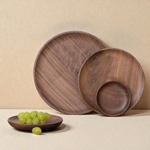 Platos de Servir Redondos de Madera de Alta Calidad al por Mayor de la India, Platos y Vajillas de Madera - Product Image 2