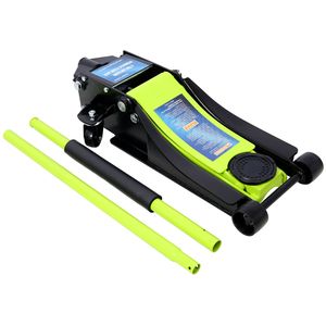 Martinetto idraulico da pavimento verde da 4 tonnellate (8000 libbre) con gamma di sollevamento da 2,5 a 20 pollici, carrello di servizio a basso profilo per auto - Product Image 1