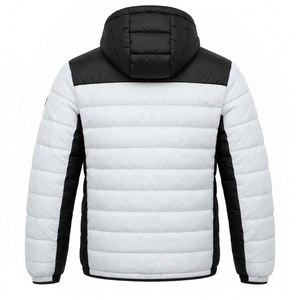 Chaqueta Acolchada con Capucha para Hombre Custom One Apex, Color Negro y Blanco, Chaqueta de Plumón Ligera para Invierno y Actividades al Aire Libre - Product Image 2