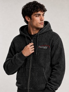 Streetwear Jacket Wholesale Supplier Style Custom Men Zipper Hoodie Casual Fleece Full <b>Zip</b> <b>Hooded</b> top Long Sleeve - Product Image 4