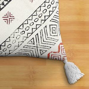 Funda de Cojín de Algodón 100% Hecha a Mano para Decoración del Hogar, Funda de Almohada Geométrica con Bordado de Algodón - Product Image 4