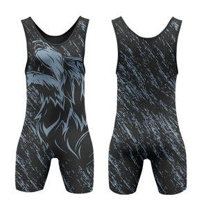 High Quality Polyester/Cotton Breathable Knitted Casual Customizable Professional <b>Weightlifting</b> Uniforms Men Wrestling <b>Singlets</b> - Product Image 6