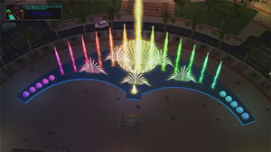 Fontaine musicale LED extérieure interactive avec système audio, construction en acier inoxydable, design moderne pour l'aménagement paysager - Product Image 2