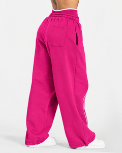 OEM <b>Women</b> Contrastline Zip Up Tracksuit Two Piece Casual Set Relaxed <b>Jacket</b> Wide Leg Pants Coordinated Outfit Wholesale Clothing - Product Image 6