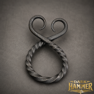 Boucle de ceinture Dark Hammer DHA-502600-bk en fer torsadé forgé à la main, imitation tête de troll médiévale antique, pour la décoration intérieure et les entreprises - Product Image 2