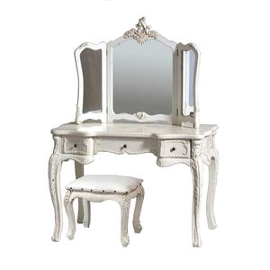 Muebles de dormitorio de estilo francés tallado antiguo de caoba de madera maciza tocador con espejo para hoteles tocador de maquillaje caliente - Product Image 3