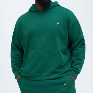 Ensembles de survêtements deux pièces en coton épais pour hommes, sweats à capuche en molleton, personnalisables avec logo, style streetwear, vente en gros, OEM - Product Image 3