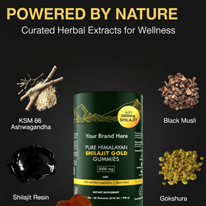 Shilajit Gummies ได้รับการรับรองจาก GMP สูตรที่กำหนดเอง - Product Image 2