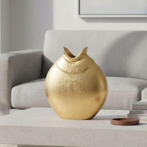 Elegante Jarrón Decorativo de Bronce Art Deco, Diseño de Rostro Hecho a Mano, 34 cm de Altura - Product Image 5
