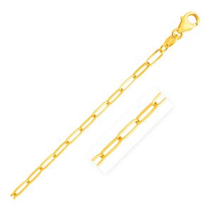 Bracciale a catena paperclip in oro giallo 14K da 4,0 mm - Componenti e accessori per gioielli - Product Image 1