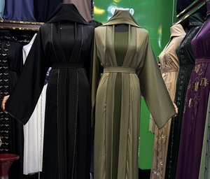 Nouvelle Abaya 2026 à Vendre, Modèle Dubaï, Perlée et Pailletée, Manches Longues, Traditionnelle Musulmane, Faite à la Main, pour Mariage, Respirante, Col en V pour Femme - Product Image 1
