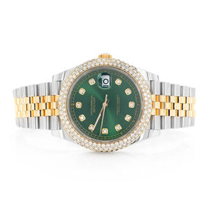 Reloj de Cuarzo con Bisel de Acero Inoxidable, Estilo Hip Hop, con Diamantes VVS y Esfera de Cristal de 20 mm con Incrustaciones de Moissanita - Product Image 1