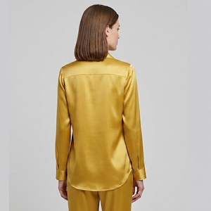 Camisas de Dormir de Seda y Satén para Mujer, 100% Poliéster, Camisa de Estar por Casa, Camisa de Dormir de Manga Larga de Alta Calidad para Mujer - Product Image 2