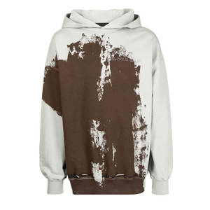 Sweat à capuche graphique streetwear surdimensionné personnalisé pour homme, en molleton de coton épais vieilli style vintage, unisexe, vente en gros - Product Image 1