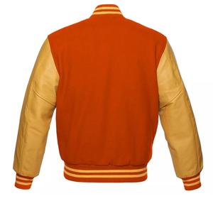 Blouson Bomber Universitaire Personnalisé pour Homme, Style Letterman, Manches en Cuir, Logo Frontal Personnalisable - Product Image 5