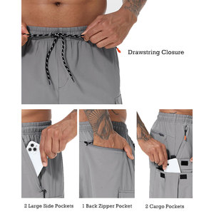 Fabricant de produits OEM, design élégant, emballage personnalisé, shorts cargo pour hommes avec logo personnalisé pour vêtements de sport - Product Image 3