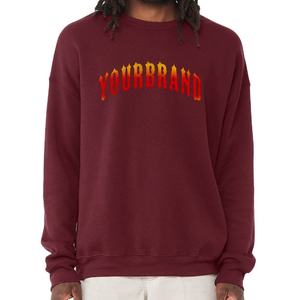 เสื้อสเวตเชิ้ตผู้ชาย Yourbrand สีแดงเลือดหมู คอกลม ทรงปกติ ผ้าไนลอน/คอตตอน ไม่บุซับใน ถักทอ โลโก้ด้านหน้า สไตล์ลำลอง สำหรับฤดูหนาว - Product Image 2