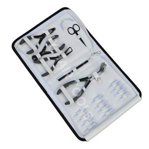 Kit de herramientas para extensiones de cabello de salón con alicates de crimpado de cuentas, alicates de presión para cinta, alicates para quitar microlink, agujas de coser y mini tijeras - Product Image 1