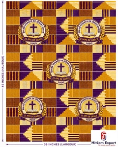 Fabricante Mayorista de Tela Africana Kente para Iglesias, Proveedor de Uniformes Religiosos, Tela Encerada Personalizada - Product Image 3