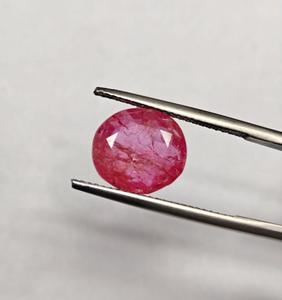 พลอยทับทิมพม่าธรรมชาติสีแดง ไม่ผ่านการอบอุ่น รูปทรงวงรี สำหรับทำแหวน - Product Image 1