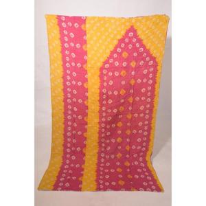 Boho Style Cotton Reversible Kantha Gudri Quilt Hand <b>Stitched</b> Indian Bed Cover and <b>Throw</b> Blanket - Product Image 1