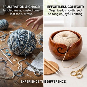 Wooden <b>Yarn</b> Bowls High Quality - Product Image 4