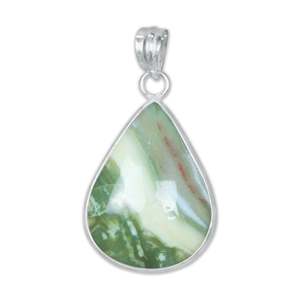 Collier pendentif en pierre précieuse serpentine, fait à la main, chaîne en argent sterling 925, bijoux de luxe, haute qualité, design unique, pour enfants - Product Image 3