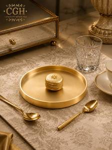 Assiette de service en laiton poli de qualité supérieure, non toxique, finition dorée élégante, coffret cadeau de luxe, mariage, maison, restaurant, hôtel, spécial - Product Image 5
