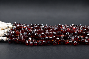 Natural Garnet Faceted Drop Beads 4-5MM, 8 Inch Strand For Jewelry Making - Product Image 3