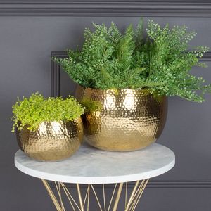 Jardinière en fer antique, pot à fleurs décoratif vintage, design rustique pour la maison, le jardin, le balcon, la terrasse - Product Image 2