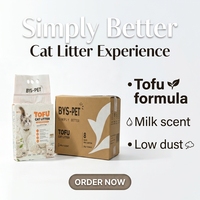 Litière pour chat en tofu biodégradable, faible teneur en poussière, agglomération rapide, 2,4 kg, vente en gros, commerce de détail, distributeurs, importateurs, commande en gros