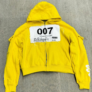 Sweat à capuche zippé pour homme en molleton épais, coupe courte, style streetwear personnalisé, avec patch brodé appliqué effet vieilli et délavé à l'acide - Product Image 3