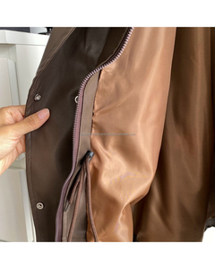 Chaqueta de Motociclista de Cuero Genuino con Relleno de Poliéster para Mujer, con Cierre de Cremallera, Bolsillo Transpirable, Acabado para Todas las Estaciones - Product Image 6