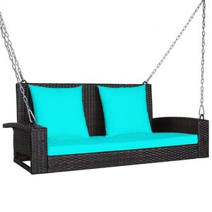 Dondolo da Giardino in Rattan per 2 Persone con Cuscini Confortevoli per Rilassarsi sul Tuo Portico - Product Image 2