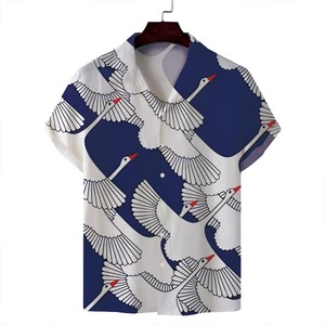 เสื้อเชิ้ตฮาวายแขนสั้นผ้าทวิลล์ถักสำหรับผู้ชาย ลายพิมพ์ดอกไม้เขตร้อนสไตล์อะโลฮ่า แห้งเร็ว เหมาะสำหรับใส่ไปชายหาดในฤดูร้อน - Product Image 5