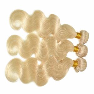 Extensiones de Cabello Indio Rubio Ondulado Virgen Doble Trama Tejido a Máquina 3 Piezas - Product Image 2
