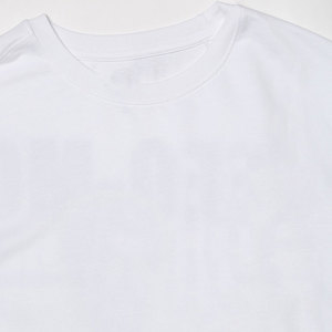 Camiseta de lujo personalizada, de tela gruesa, con impresión de logotipo, cuello redondo, camiseta básica extragrande para hombre. - Product Image 6