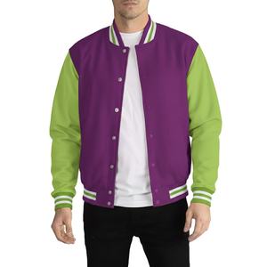 Chaquetas Varsity Personalizadas de Alta Calidad con Logotipo Bordado, Chaqueta Varsity de Cuero con Mangas Completas de Algodón, Chaquetas de Béisbol para Hombre - Product Image 4