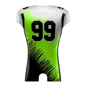 Nouvelle arrivée, maillot de football américain, meilleure qualité, 100% polyester, uniforme d'équipe, couleur unie, ensemble à manches courtes - Product Image 4