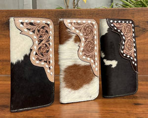 กระเป๋าหนังสะพายข้างขนาดใหญ่สำหรับผู้หญิงใหม่กระเป๋าสะพายข้างและกระเป๋าใส่บัตรสองพับสองชิ้นแบบเครื่องมือทำมือชุด2ชิ้น - Product Image 4