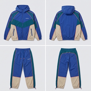 Ensemble de survêtement coupe-vent personnalisé, fournisseur pakistanais, veste et pantalon en nylon pour hommes, OEM - Product Image 1