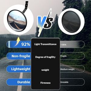 Miroir convexe en acrylique réglable de 12 pouces, grand angle de 160 degrés, solution pour les angles morts du trafic, pour garages et allées, conception en S - Product Image 3