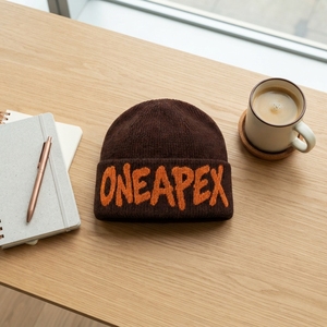 Chocolate Brown Graphic Knit Beanie Hat Unisex <b>Winter</b> <b>Cap</b> Streetwear Headwear Custom Wholesale OEM Factory Premium Warm - Product Image 4