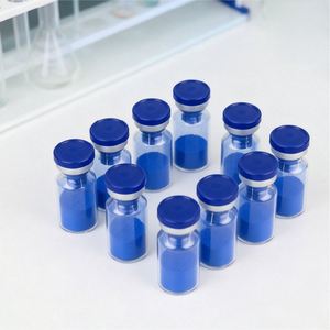 Polvo Fijador Seguro con Péptidos GHK Cu en Ampollas con Tapa Azul para Moldear el Cuerpo, Reafirmar la Piel, Materia Prima para Cuidado de la Piel, Suministro de Fábrica, Envío Rápido - Product Image 3