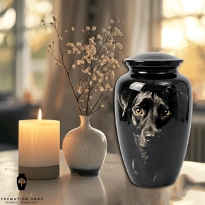 โกศบรรจุอัฐิสัตว์เลี้ยงสำหรับสุนัข ปรับแต่งสีได้ สำหรับอัฐิผู้ใหญ่  วัสดุอะลูมิเนียมเคลือบเงา ขนาด 220 คิวบิกอินช์ เป็นมิตรกับสิ่งแวดล้อม ทนทาน สมจริง - Product Image 6